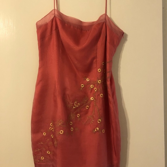 Laundry by Shelli Segal coral dress size 12 - Picture 1 of 4